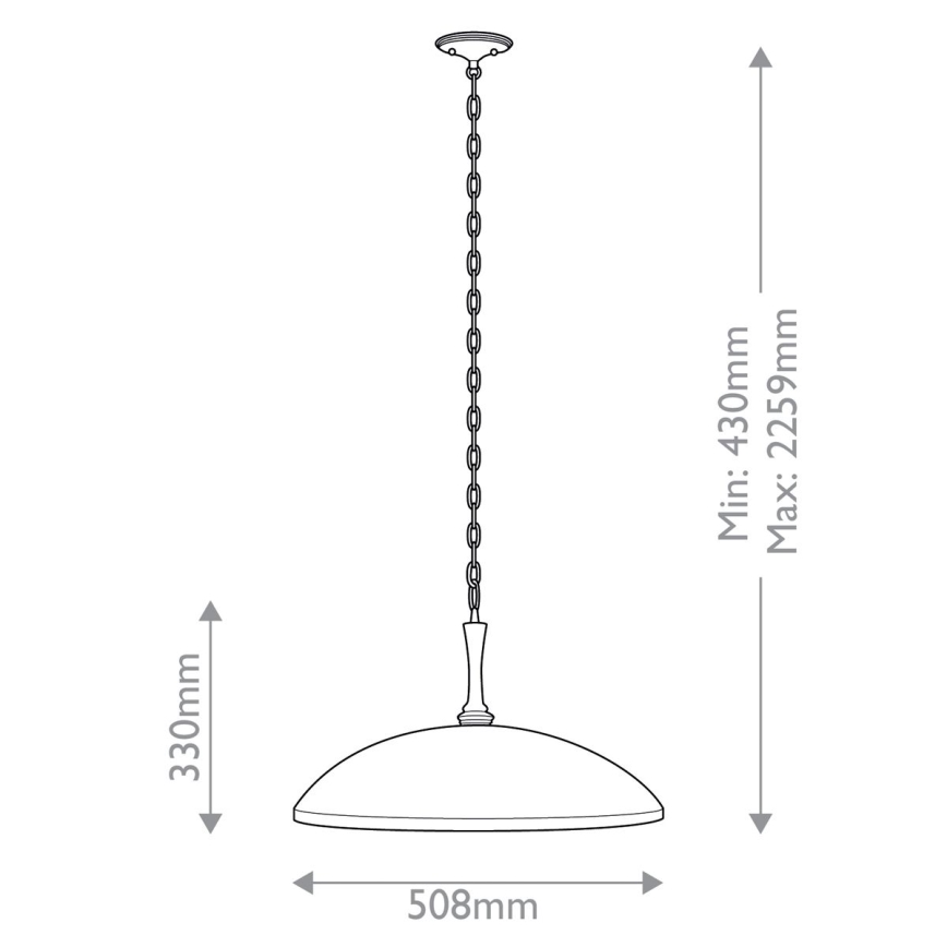 Kichler - Sietynas, kabinamas ant grandinės DELAROSA 1xE27/60W/230V juoda/žalvaris