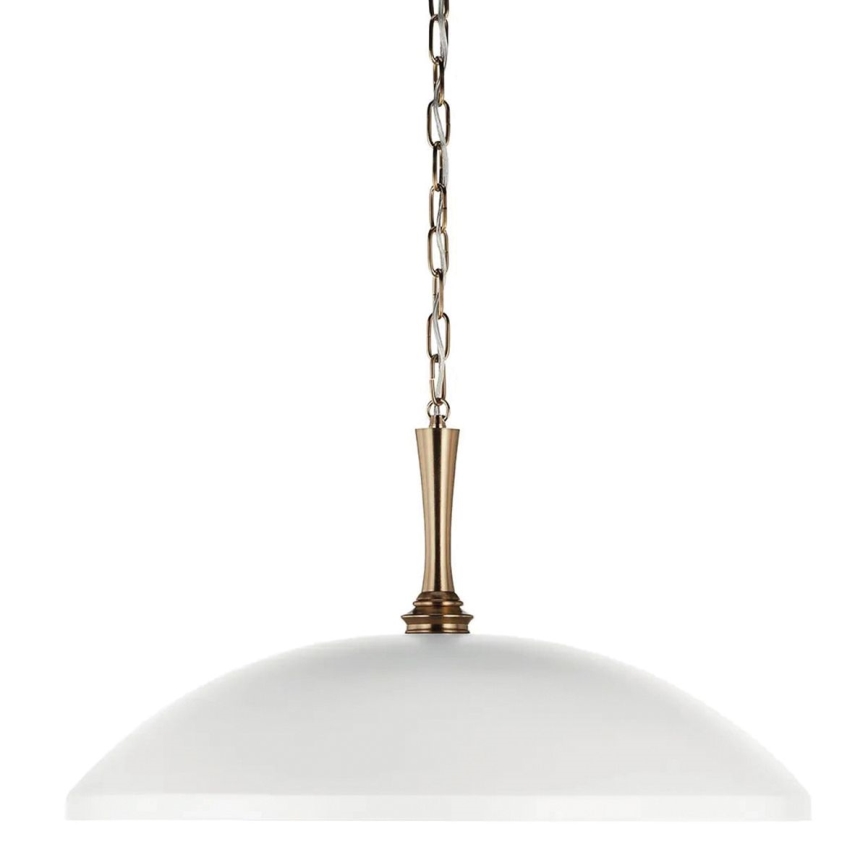 Kichler - Sietynas, kabinamas ant grandinės DELAROSA 1xE27/60W/230V balta/žalvaris