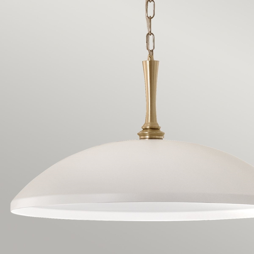 Kichler - Sietynas, kabinamas ant grandinės DELAROSA 1xE27/60W/230V balta/žalvaris