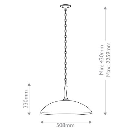 Kichler - Sietynas, kabinamas ant grandinės DELAROSA 1xE27/60W/230V balta/žalvaris