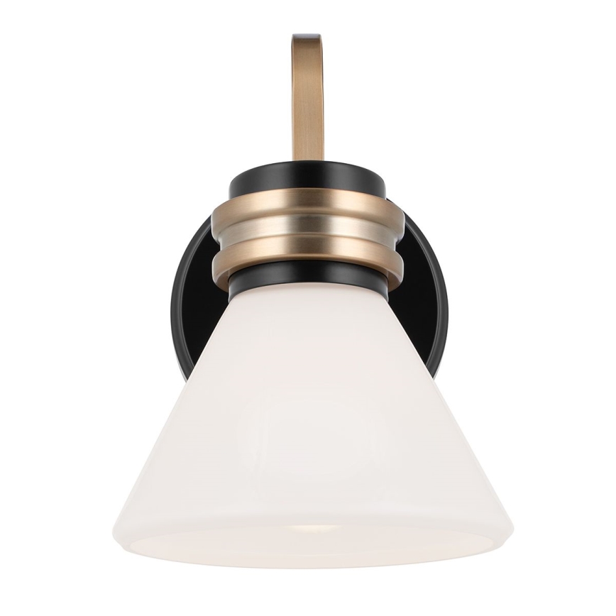 Kichler - LED Vonios sieninė lempa FARUM 1xG9/3W/230V IP44 juoda/žalvaris