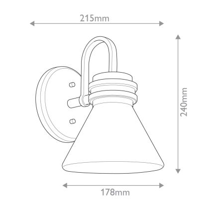 Kichler - LED Vonios sieninė lempa FARUM 1xG9/3W/230V IP44 juoda/žalvaris