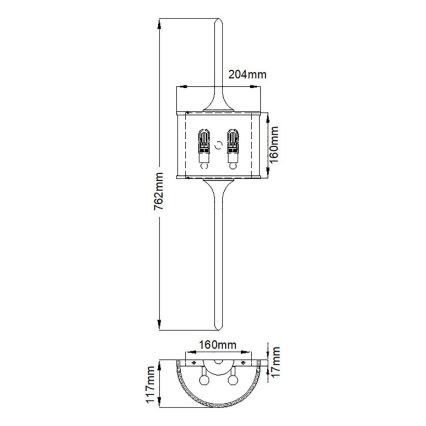 Kichler - LED Sieninis vonios šviestuvas 2xG9/3,5W/230V IP44