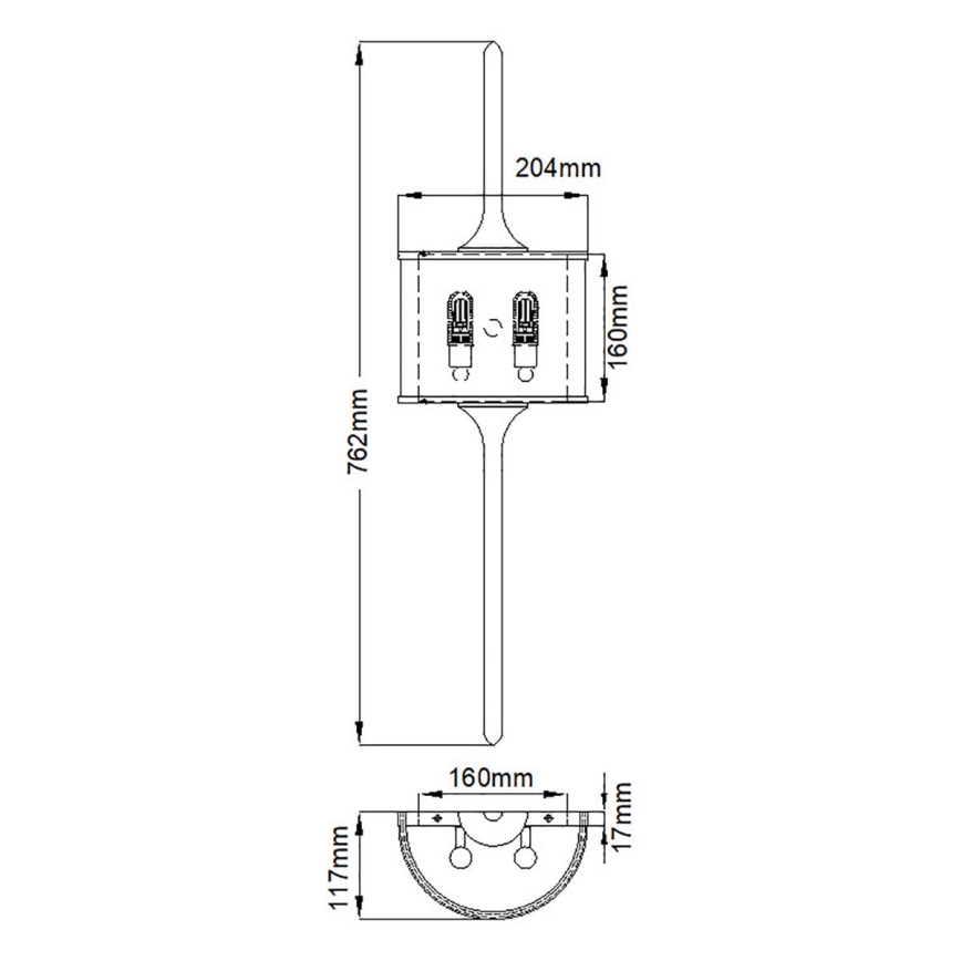 Kichler - LED Sieninis vonios šviestuvas 2xG9/3,5W/230V IP44