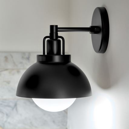 Kichler - Sieninis šviestuvas NIVA 1xE27/40W/230V juoda