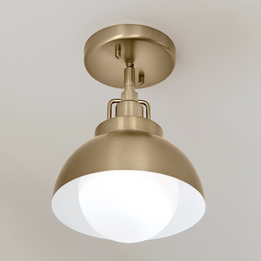 Kichler - Sieninis šviestuvas NIVA 1xE27/40W/230V žalvaris