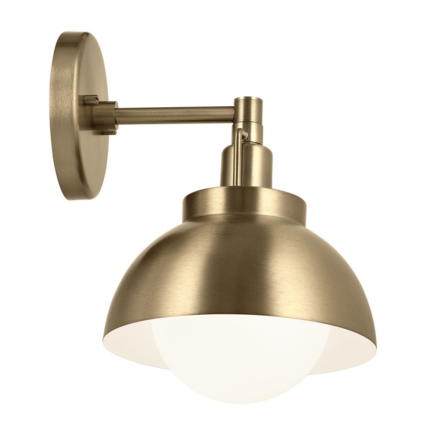 Kichler - Sieninis šviestuvas NIVA 1xE27/40W/230V žalvaris