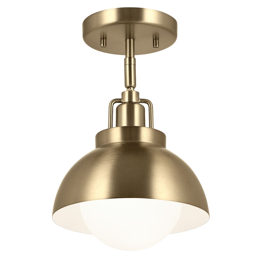 Kichler - Sieninis šviestuvas NIVA 1xE27/40W/230V žalvaris
