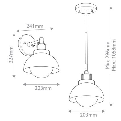 Kichler - Sieninis šviestuvas NIVA 1xE27/40W/230V žalvaris