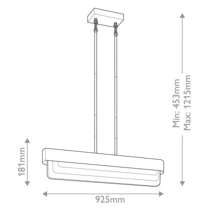 Kichler - LED liustra ant strypo SERENE LED/40W/230V auksinė