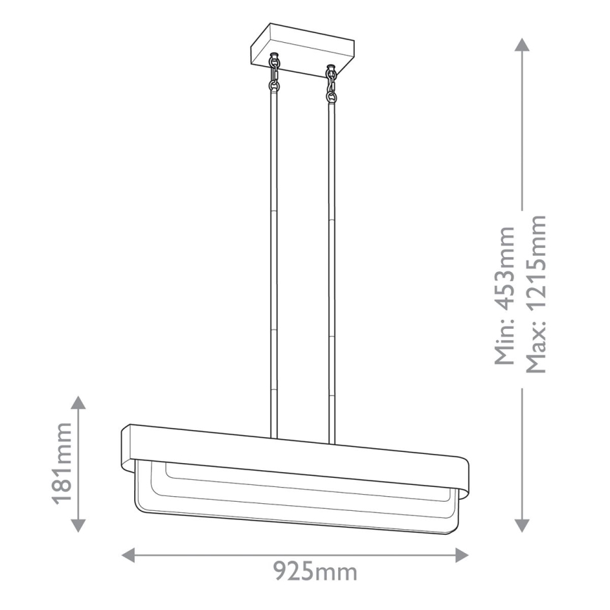 Kichler - LED liustra ant strypo SERENE LED/40W/230V auksinė