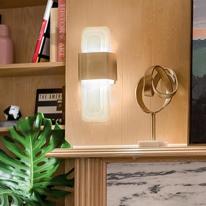 Kichler - LED sieninis šviestuvas SERENE LED/16W/230V žalvaris