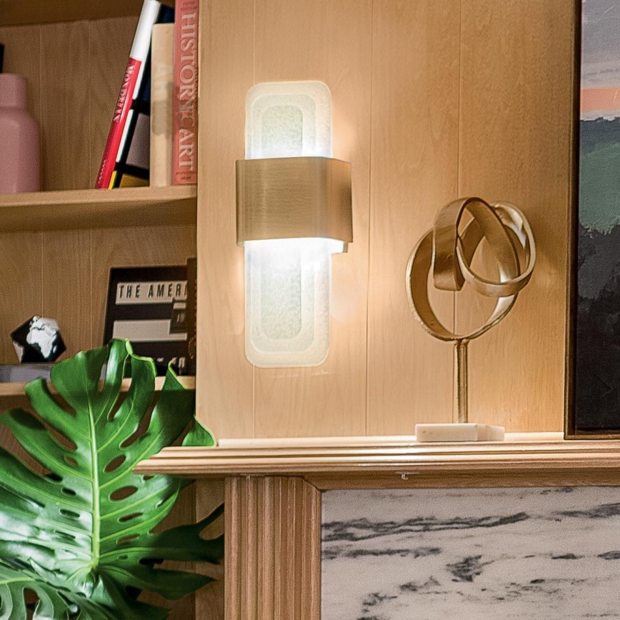 Kichler - LED sieninis šviestuvas SERENE LED/16W/230V žalvaris