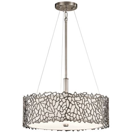 Kichler - Sietynas ant stulpo SILVER CORAL 3xE27/100W/230V matinis chromas
