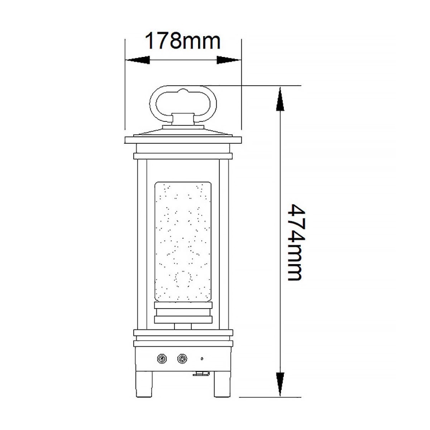 Kichler - LED Lauko įkraunamas Stalinis šviestuvas su kolonėle SOUTH HOPE LED/3W/230V 8800 mAh IP44