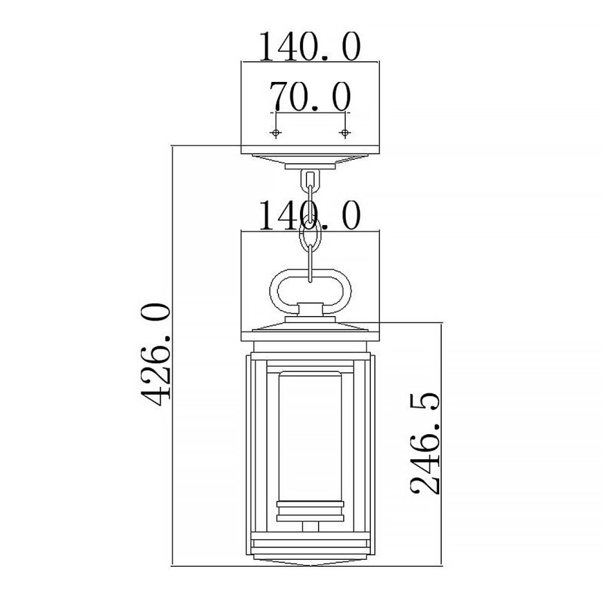 Kichler - Lauko sietynas, kabinamas ant grandinės SOUTH HOPE 1xE14/60W/230V IP44