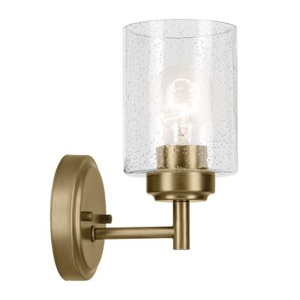 Kichler - Sieninis šviestuvas WINSLOW 1xE27/60W/230V žalvaris