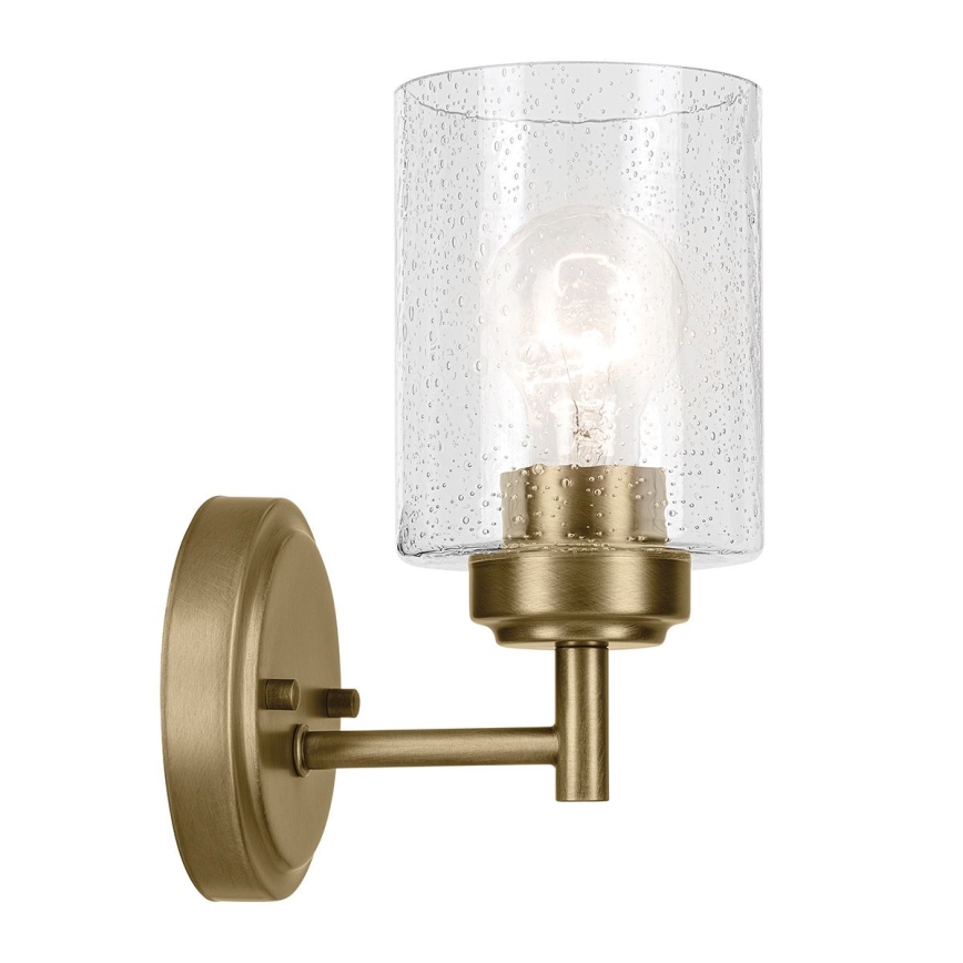 Kichler - Sieninis šviestuvas WINSLOW 1xE27/60W/230V žalvaris