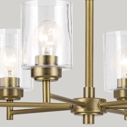 Kichler - Sietynas, kabinamas ant grandinės WINSLOW 6xE27/60W/230V diametras 66 cm žalvaris