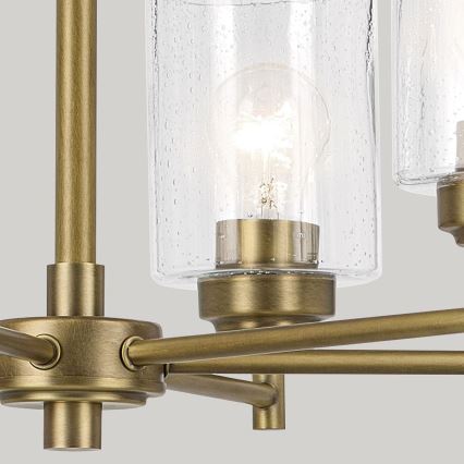 Kichler - Sietynas, kabinamas ant grandinės WINSLOW 6xE27/60W/230V diametras 66 cm žalvaris