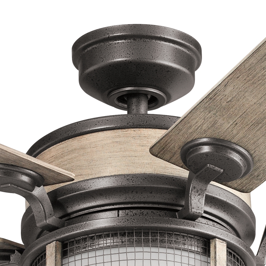 Kichler - LED reguliuojamas lubų ventiliatorius AHRENDALE LED/10W/230V IP44 + nuotolinio valdymo pultas