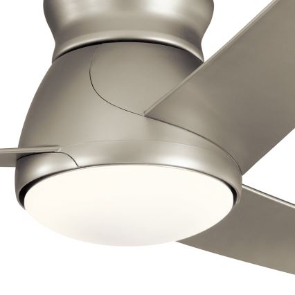 Kichler - LED Reguliuojamas lubinis ventiliatorius ERIS LED/10W/230V matinis chromas IP44 + nuotolinio valdymo pultas