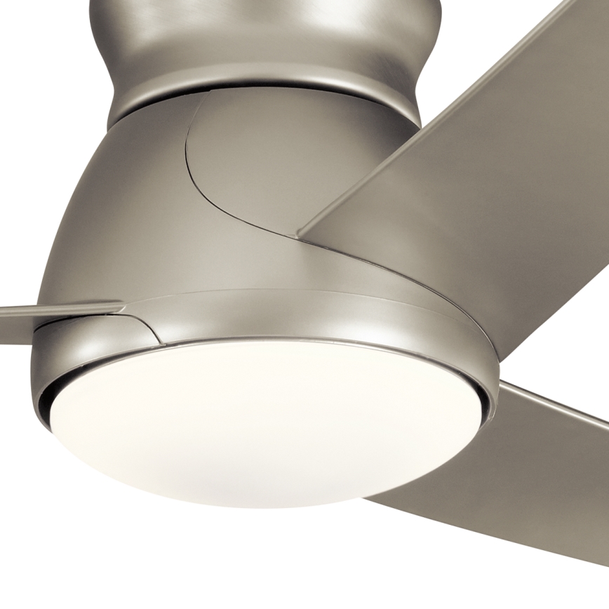 Kichler - LED Reguliuojamas lubinis ventiliatorius ERIS LED/10W/230V matinis chromas IP44 + nuotolinio valdymo pultas