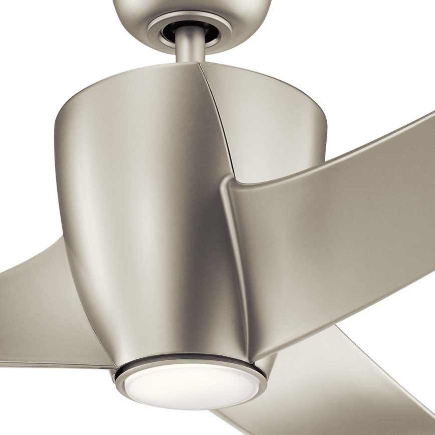 Kichler - LED reguliuojamas lubų ventiliatorius PHREE LED/10W/230V sidabro spalvos + nuotolinio valdymo pultas