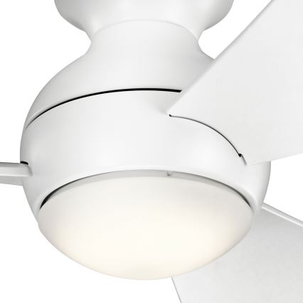 Kichler - LED Pritemdomas lubinis ventiliatorius SOLA LED/10W/230V IP23 balta + nuotolinio valdymo pultas