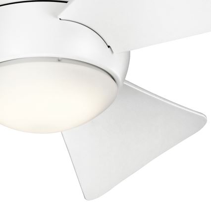 Kichler - LED Pritemdomas lubinis ventiliatorius SOLA LED/10W/230V IP23 balta + nuotolinio valdymo pultas