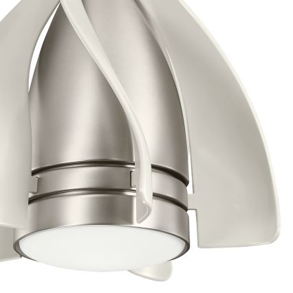 Kichler - LED reguliuojamas lubų ventiliatorius TERNA LED/10W/230V matinio chromo/baltas + nuotolinio valdymo pultas