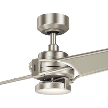 Kichler - LED Reguliuojamas lubinis ventiliatorius XETY LED/10W/230V  matinis chromas/sidabras + nuotolinio valdymo pultas
