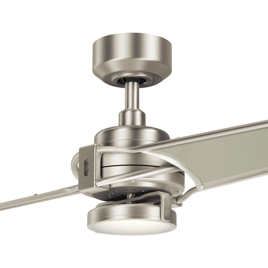 Kichler - LED Reguliuojamas lubinis ventiliatorius XETY LED/10W/230V  matinis chromas/sidabras + nuotolinio valdymo pultas
