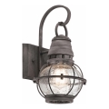 Kichler - Lauko sieninis šviestuvas BRIDGE POINT 1xE27/60W/230V IP44 bronzinis