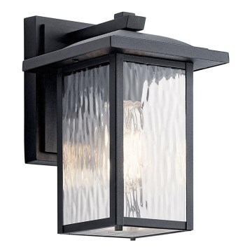 Kichler - Lauko sieninis šviestuvas CAPPANNA 1xE27/60W/230V IP44 juoda
