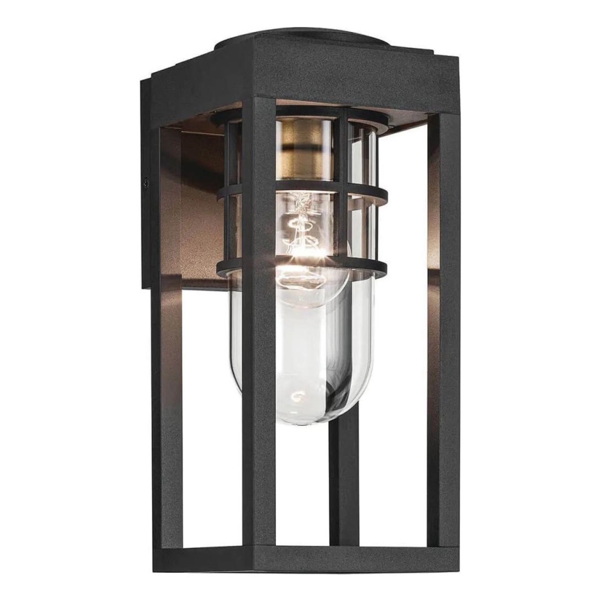 Kichler - Lauko sieninis šviestuvas HONE 1xE27/60W/230V IP44 juoda