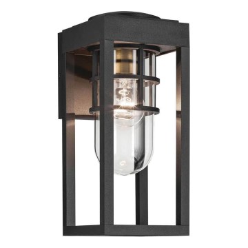 Kichler - Lauko sieninis šviestuvas HONE S 1xE27/60W/230V IP44 juodas