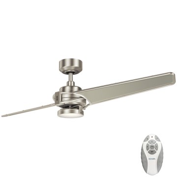 Kichler - LED Reguliuojamas lubinis ventiliatorius XETY LED/10W/230V  matinis chromas/sidabras + nuotolinio valdymo pultas