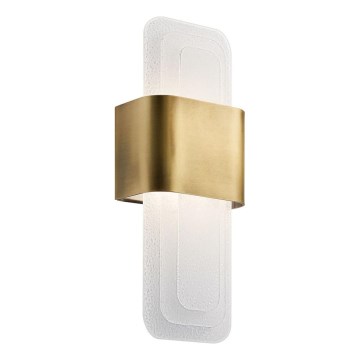 Kichler - LED sieninis šviestuvas SERENE LED/16W/230V žalvaris