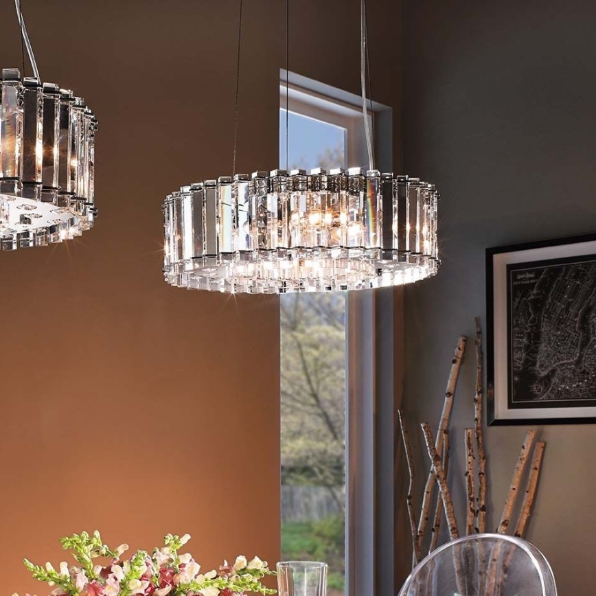 Kichler - LED Vonios pakabinamas sietynas CRYSTAL SKYE 8xG9/3W/230V IP44
