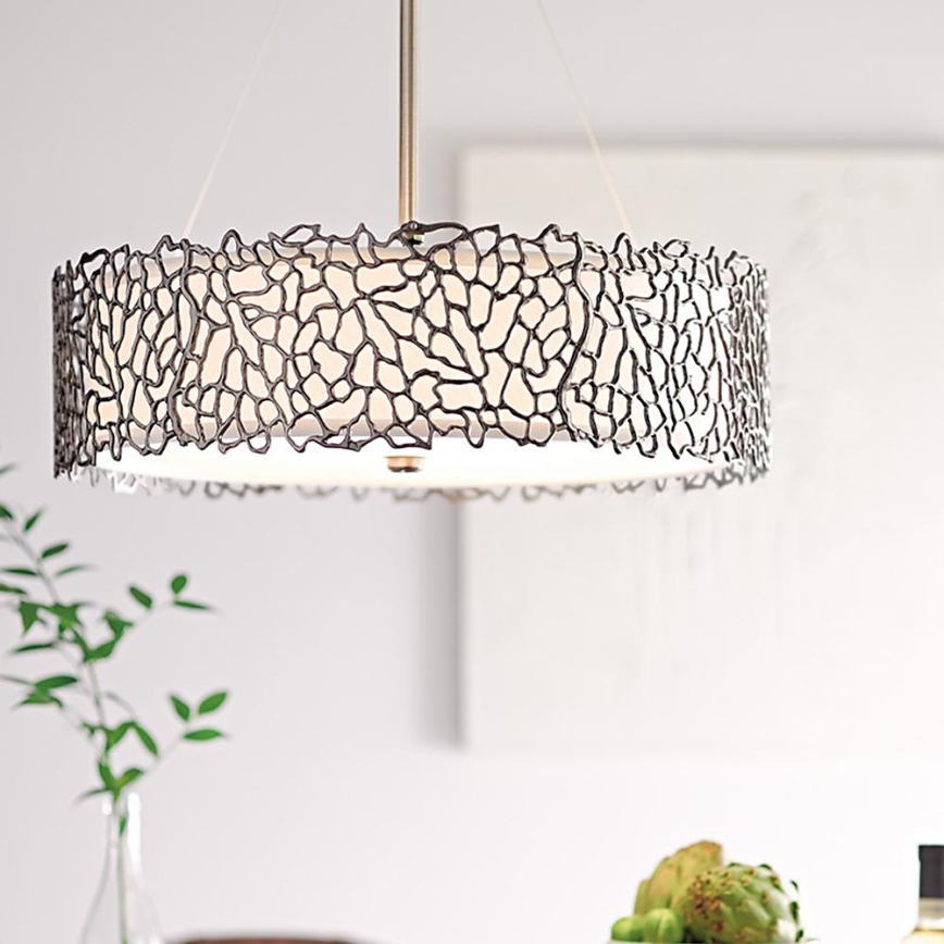 Kichler - Sietynas ant stulpo SILVER CORAL 3xE27/100W/230V matinis chromas