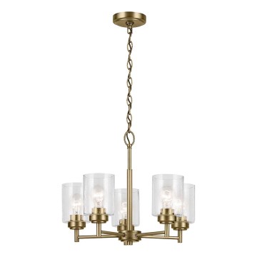 Kichler - Sietynas, kabinamas ant grandinės WINSLOW 5xE27/60W/230V diametras 50,2 cm žalvaris