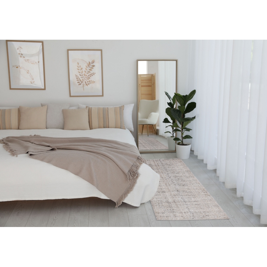 Kilimas BILBAO SHAGGY 80x150 cm smėlio spalvos