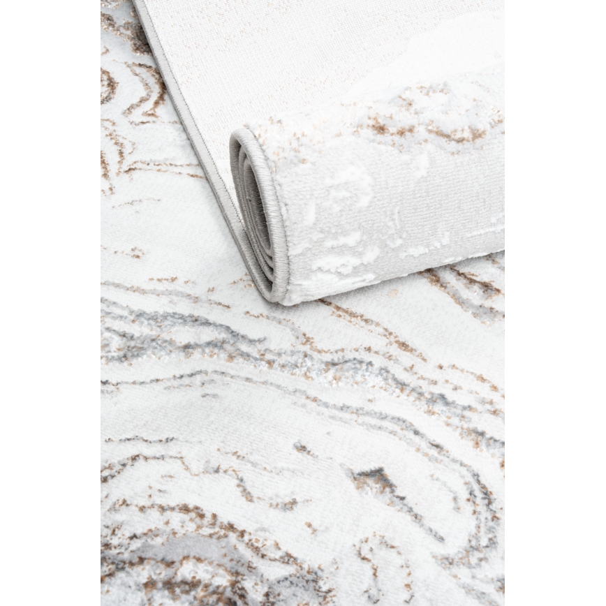 Kilimas CREATION 200x290 cm 1950g/m2, pilkos/rudos spalvos, marmuro raštas