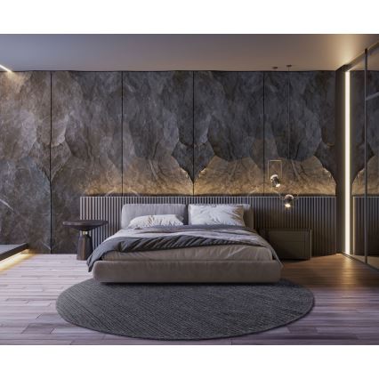 Kilimas FIR WOOL 160 cm 2600 g/m2 antracitas/natūralus