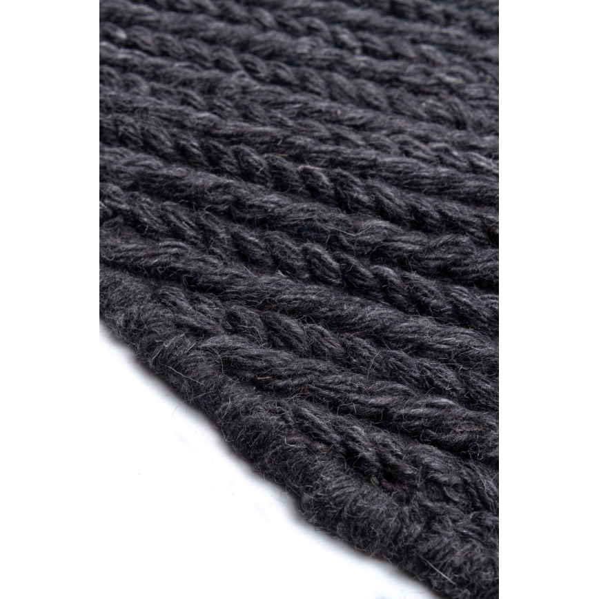 Kilimas FIR WOOL 160 cm 2600 g/m2 antracitas/natūralus
