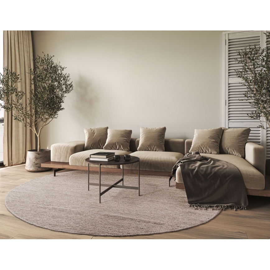 Kilimas FIR WOOL 160 cm 2600 g/m2 smėlio/natūralus