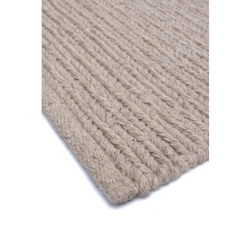 Kilimas FIR WOOL 200x300 cm, 2600 g/m², smėlio spalvos / natūralus