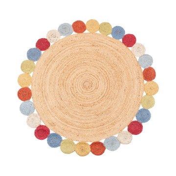 Kilimas JUTA 120 cm įvairiaspalvis/natūralus