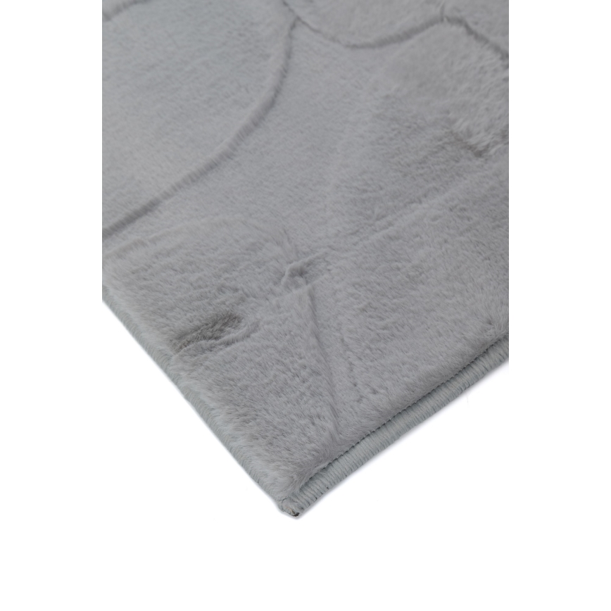 Kilimas RABBIT 3D 120x170 cm šviesiai pilkas